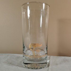 Vintage 1988 Winter Olympic Torch Gold Drinking Glass Canada High ball